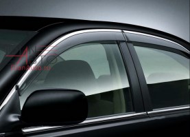 Дефлекторы окон для Honda CR-V 2012-2015 Headway нерж. молдинг (HDN-150)